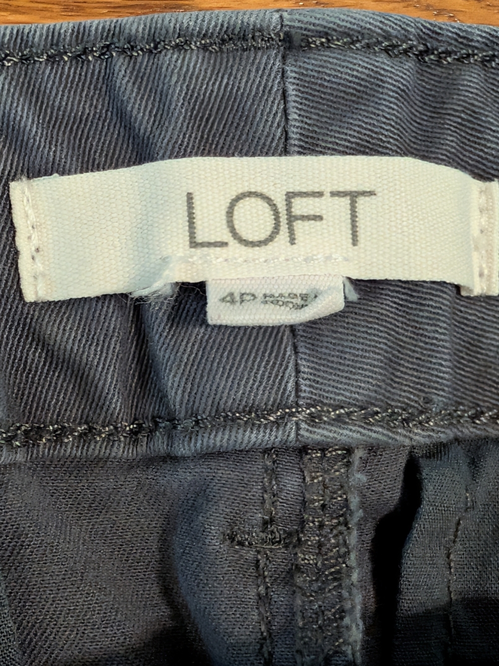 LOFT Petites Gray Slim Cropped Mid Rise Chino Pants - Picture 8 of 13